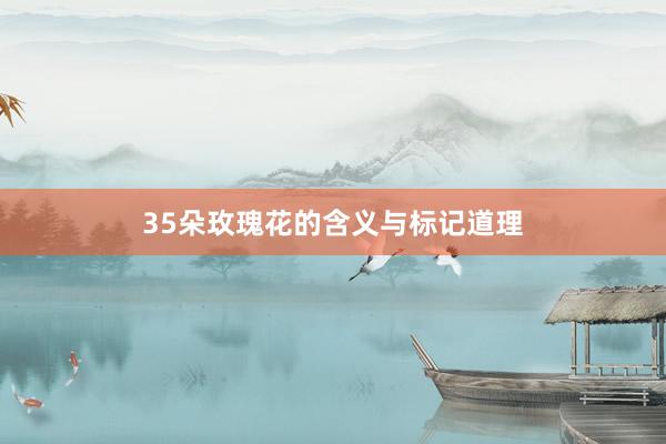 35朵玫瑰花的含义与标记道理